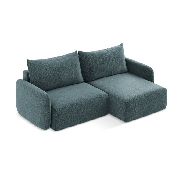 Tyrkysová rozkládací/s úložným prostorem rohová pohovka (pravý roh) Kalena – Makamii-image-3