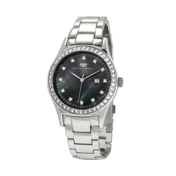 Dámské hodinky ve stříbrné barvě s černým ciferníkem Rhodenwald & Söhn Donagina