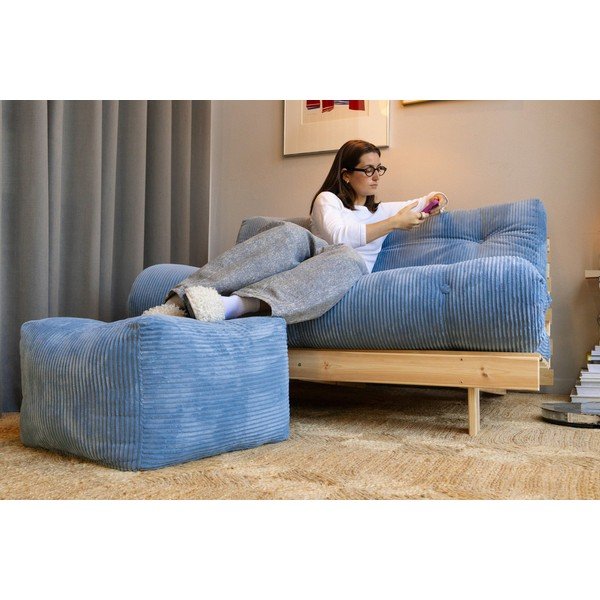 Béžový/krémový manšestrový taburet Buddy – Karup-image-1