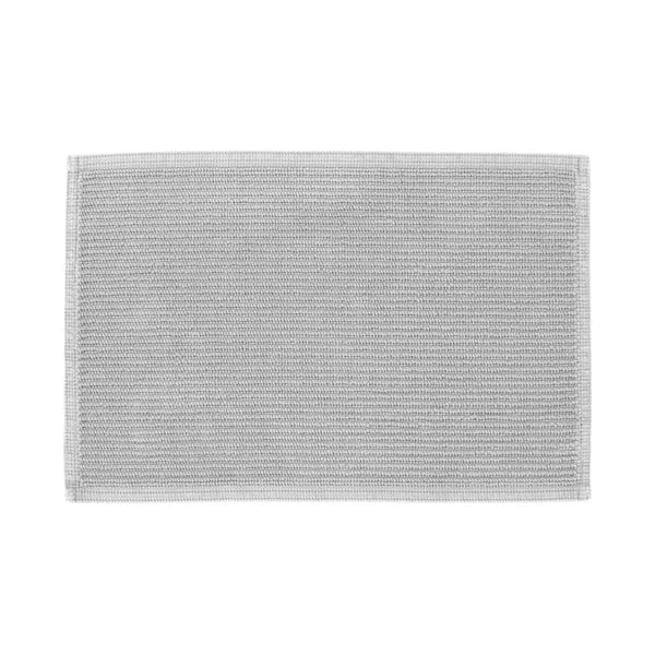 Světle šedá bavlněná koupelnová předložka Kave Home Miekki, 40 x 60 cm