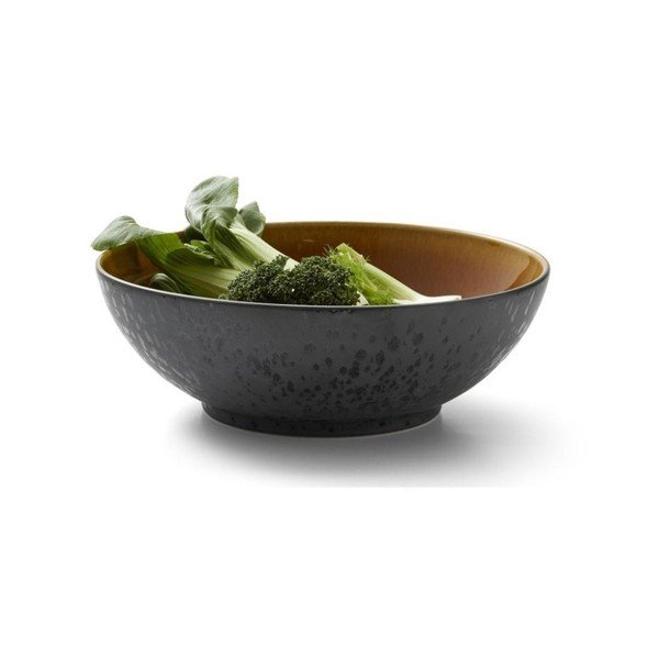 Černá/jantarová mísa z kameniny ø 30 cm Gastro Black/Amber – Bitz-image-2