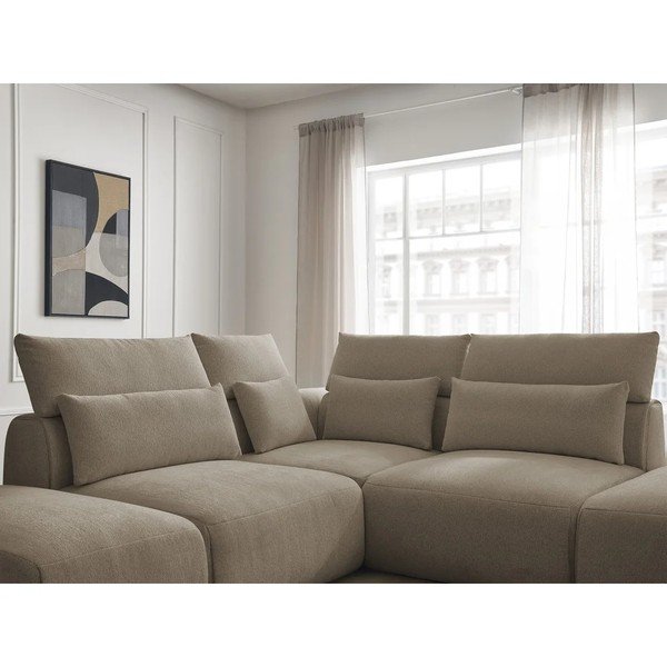 Taupe polohovací modulární rohová pohovka Jana – Bobochic Paris-image-4