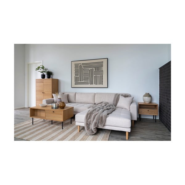 Šedá/béžová deka z umělé kožešiny 130x180 cm Galena – House Nordic-image-1