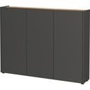 Antracitová skříňka v dekoru dubu 138x105x25 cm Libbiano – Germania