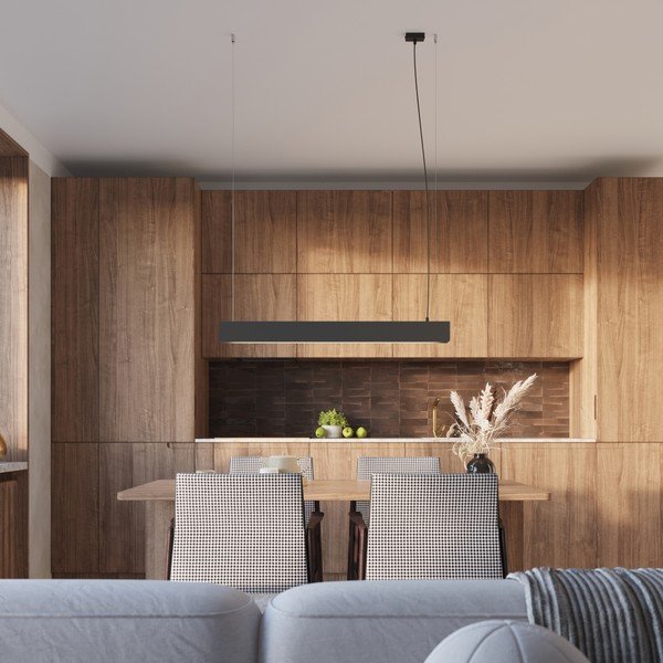 Černé kovové LED závěsné svítidlo Nebula – Sollux-image-3