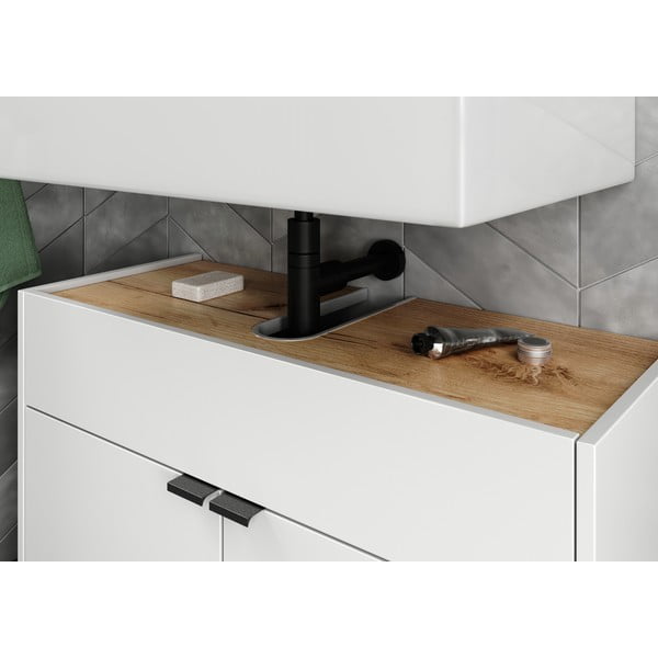 Bílá skříňka pod umyvadlo 80x60 cm Forano – Germania-image-1