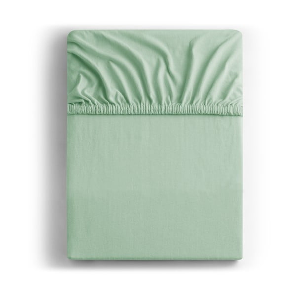 Světle zelené napínací prostěradlo jersey 180x200 cm Amber – DecoKing
