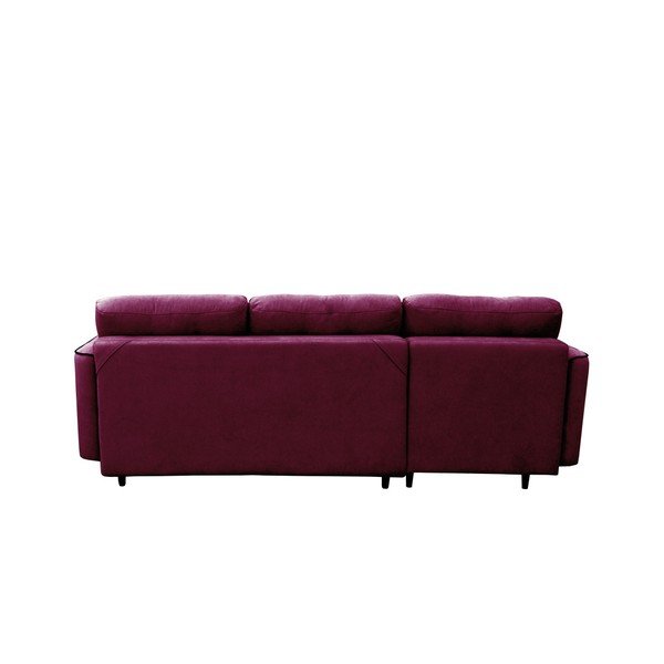 Fialová rozkládací pohovka s černými nohami Mazzini Sofas Dragonfly, levý roh-image-2