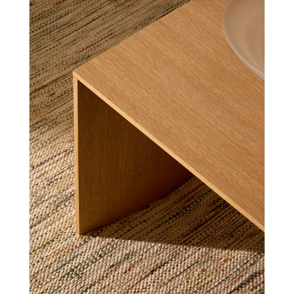 Konferenční stolek ve světle přírodní barvě v dekoru dubu 70x140 cm Litto – Kave Home-image-4