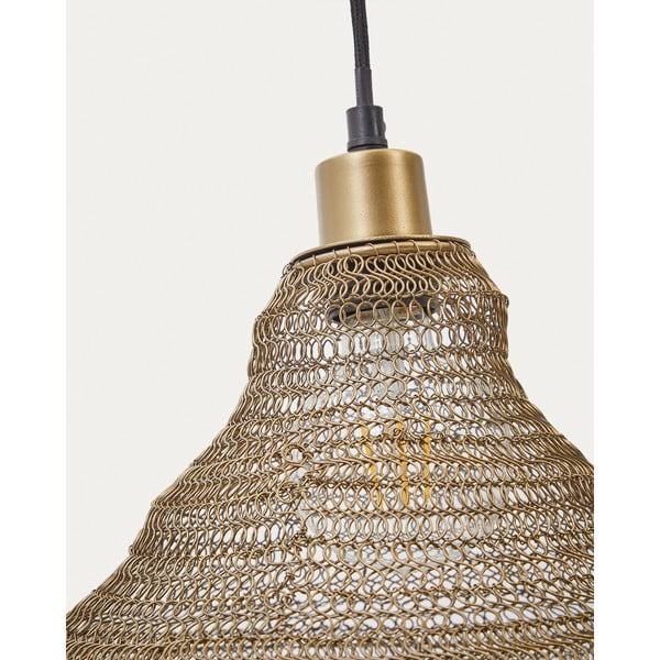Závěsné svítidlo ve zlaté barvě s kovovým stínidlem ø 48,5 cm Sarraco – Kave Home-image-3