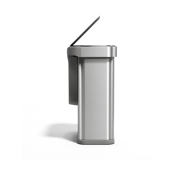 Bezdotykový ocelový odpadkový koš ve stříbrné barvě 58 l Sensor – simplehuman-image-4