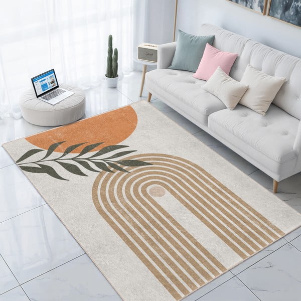 Krémový pratelný koberec 80x150 cm Dot Arch – Mila Home-image-3