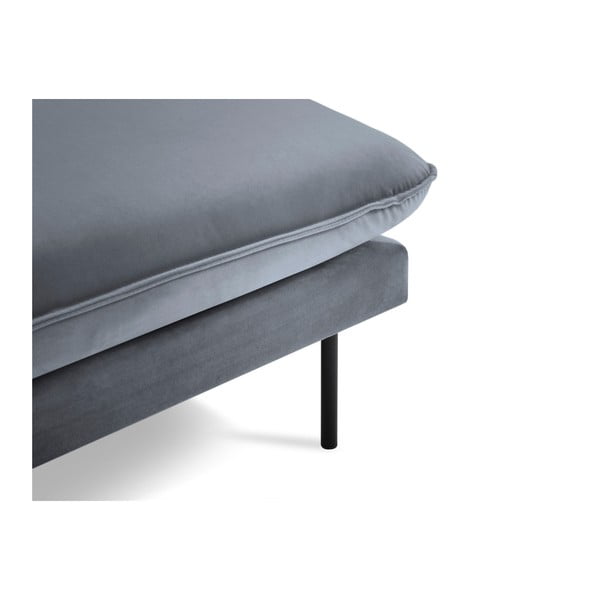 Šedá sametová lenoška Cosmopolitan Design Vienna, levý roh-image-4