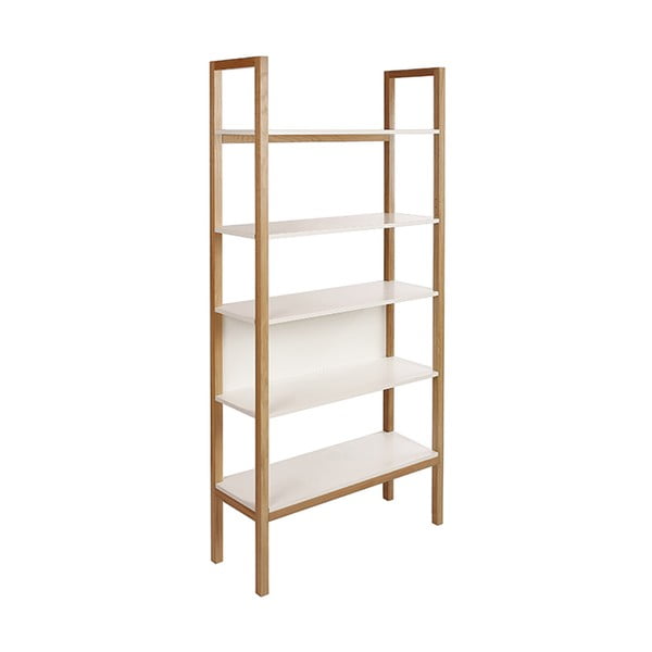 Bílá knihovna v dekoru dubu 90x185 cm Farringdon - Woodman-image-3