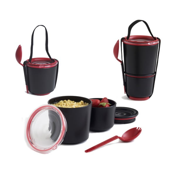 Černé svačinové misky Black + Blum Lunch Pot