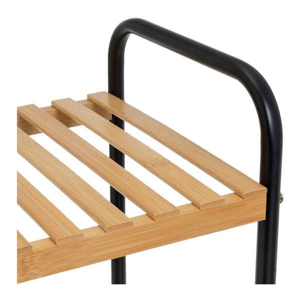 Bambusový regál v černo-přírodní barvě 30x75 cm – Casa Selección-image-1