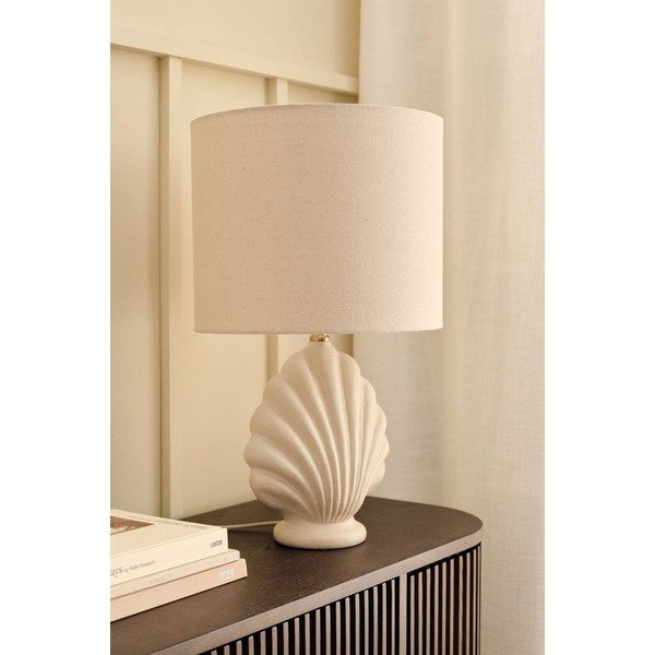 Bílá/béžová stolní lampa z polyresinu (výška 58 cm) Shelley – Ellos Home-image-2