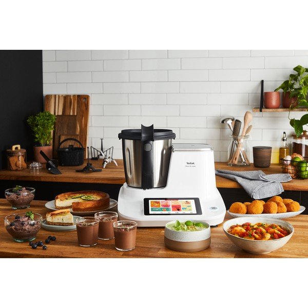 Kuchyňský robot v bílo-stříbrné barvě Click and Cook – Tefal-image-1