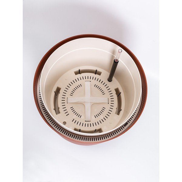 Hnědočervený samozavlažovací květináč Plastia Berberis, ø 55 cm-image-4