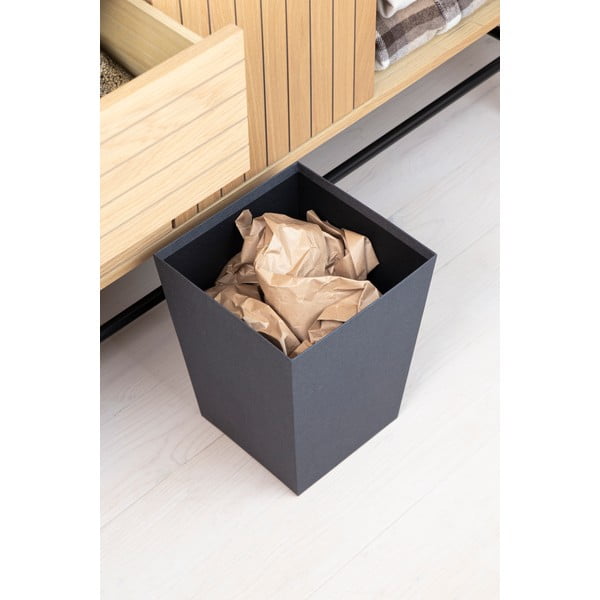 Černý odpadkový koš Sofia Canvas Paper Laminate – Bigso-image-2