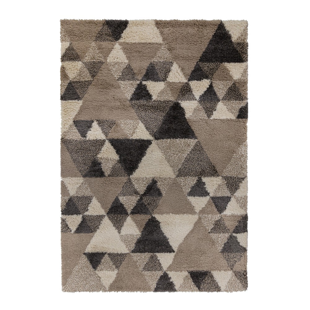 Šedohnědý koberec Flair Rugs Nuru, 60 x 230 cm