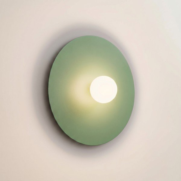 Šalvějově zelené kovové nástěnné svítidlo ø 50 cm AKE – Thoro-image-1