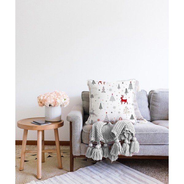 Vánoční žinylkový povlak na polštář Minimalist Cushion Covers Nordic Christmas, 55 x 55 cm-image-2