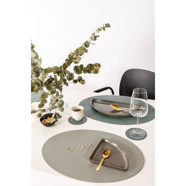 Šedobéžové prostírání z recyklované kůže ZicZac Titan, 33 x 45 cm-image-1