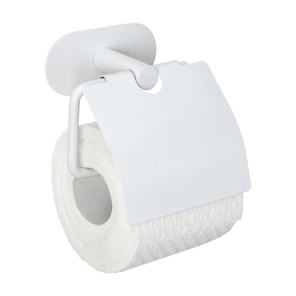 Bílý samodržící držák na toaletní papír z nerezové oceli Orea – Wenko-image-2