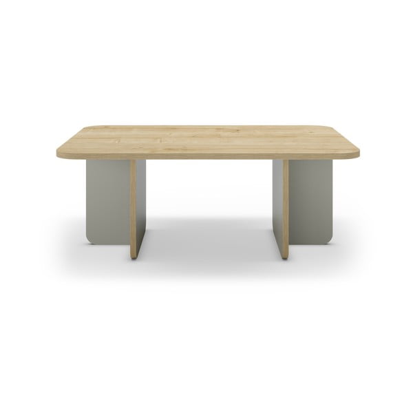 Konferenční stolek s deskou v dubovém dekoru ve světle zeleno-přírodní barvě 56x100 cm Hillary – Marckeric