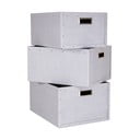 Světle šedé kartonové úložné boxy v sadě 3 ks Ture – Bigso Box of Sweden