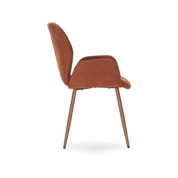 Čalouněná jídelní křesla v sadě 2 ks v terakotové barvě Ansu – Marckeric-image-4