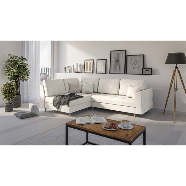 Krémová rohová pohovka (levý roh) Ariella – Ropez-image-2