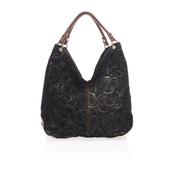 Černá kožená kabelka Giorgio Costa Terst-image-1