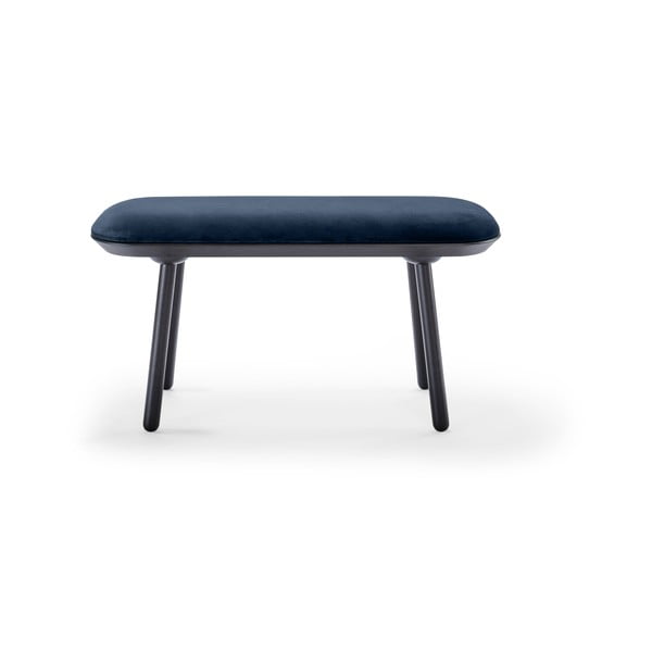 Modro-černá sametová lavice EMKO Naïve, 100 cm-image-2