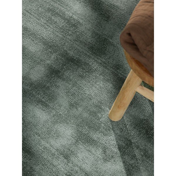 Světle modrý ručně tkaný kulatý koberec z viskózy ø 120 cm Noemi – Vikosa-image-3