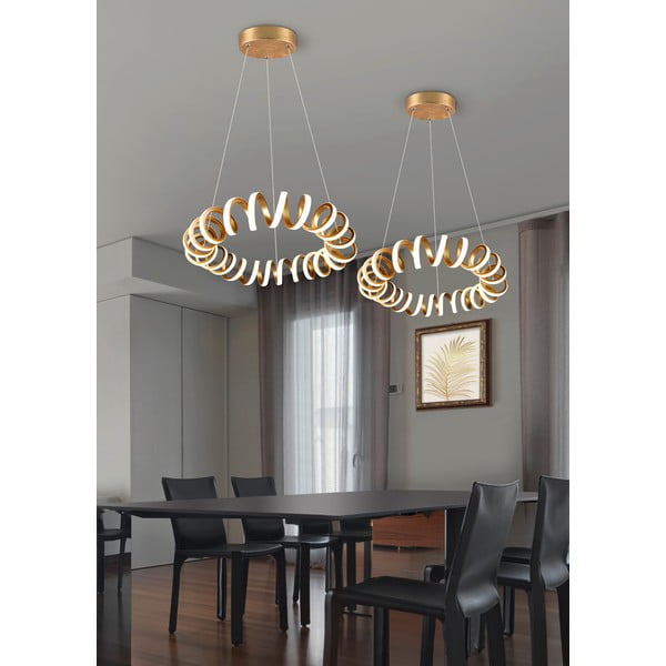 LED závěsné svítidlo ve zlaté barvě ø 55 cm Curl – Trio-image-1