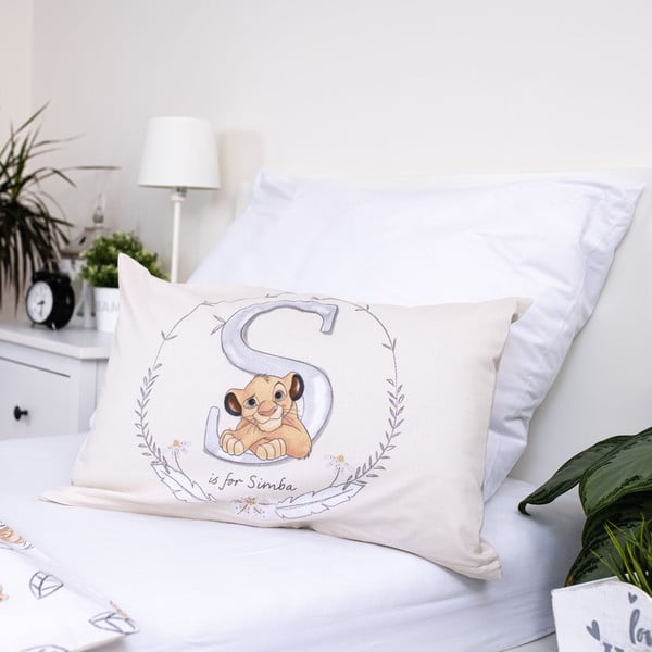 Světle žluté bavlněné dětské povlečení do postýlky 100x135 cm Lion King "Best Friends" – Jerry Fabrics-image-1