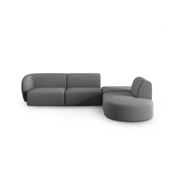 Šedá žinylková rohová pohovka (pravý roh/do L) Paolo – Milo Casa