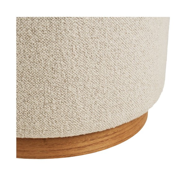 Béžový taburet z textilie bouclé Daisy – House Nordic-image-3