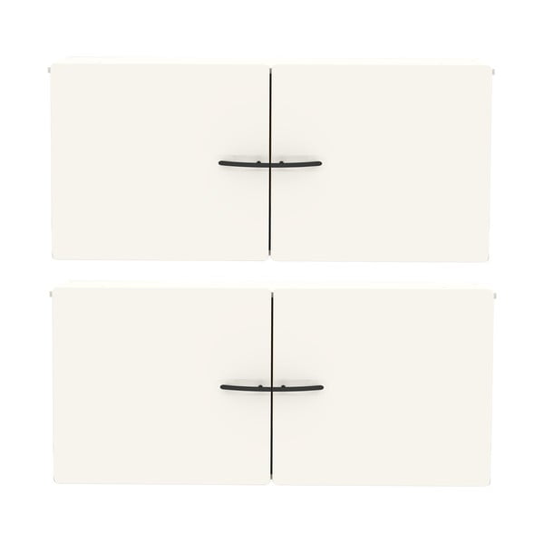Bílá komponenta s dvířky 2 ks 80x36 cm Dakota - Tenzo-image-1