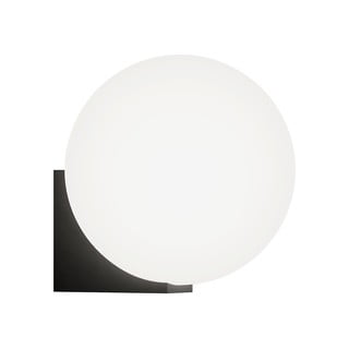 Černé nástěnné svítidlo SULION Obi, ø 15 cm