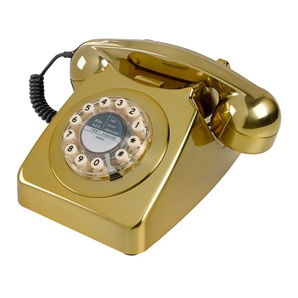 Retro funkční telefon Serie 746 Brushed Brass