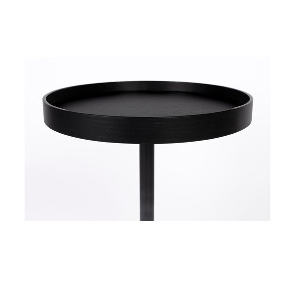 Kulatý odkládací stolek s deskou v dubovém dekoru ø 40 cm Yuri S – White Label-image-2