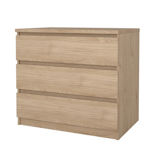 Komoda v dekoru dubu v přírodní barvě 77x70x50 cm Naia – Tvilum-image-4