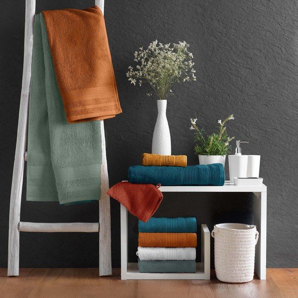 Froté bavlněný ručník v cihlové barvě 50x90 cm Tendresse – douceur d'intérieur-image-3