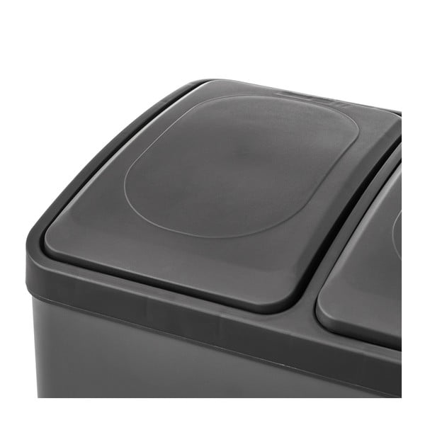 Pedálový odpadkový koš na tříděný odpad z nerezové oceli 40 l Litros – Casa Selección-image-4