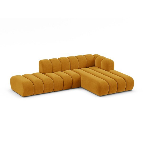 Žlutá rohová pohovka (pravý roh) Lupine – Micadoni Home-image-1