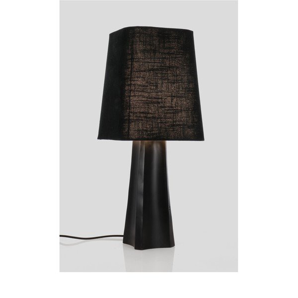 Černá kovová stolní lampa s textilním stínidlem (výška 61 cm) Tripura – Bizzotto-image-2