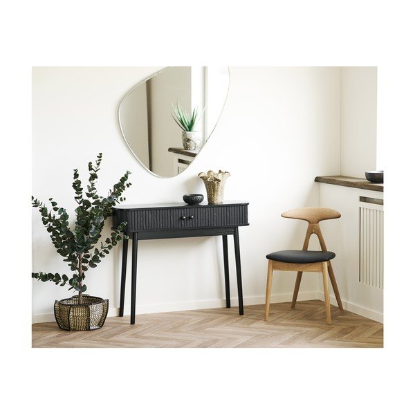 Černá/v přírodní barvě jídelní židle z dubového dřeva Lanuza – House Nordic-image-3